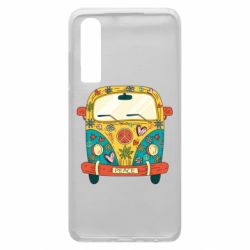 Чехол для Huawei P30 Hippie bus - PrintSalon