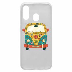 Чехол для Samsung A40 Hippie bus - PrintSalon