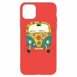 Чехол для iPhone 11 Pro Hippie bus - PrintSalon