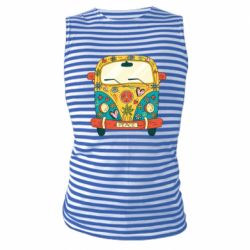 Майка-тельняшка Hippie bus - PrintSalon