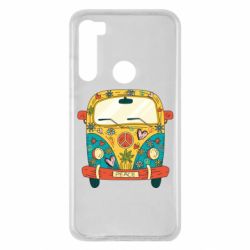 Чехол для Xiaomi Redmi Note 8 Hippie bus - PrintSalon
