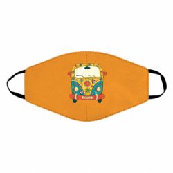 Маска многоразовая Hippie bus - PrintSalon