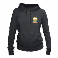 Женское худи на молнии Hippie bus - PrintSalon