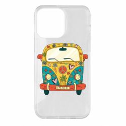 Чехол для iPhone 14 Pro Max Hippie bus - PrintSalon