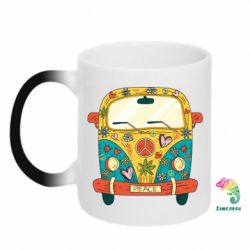 Чашка-хамелеон Hippie bus - PrintSalon