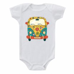Детский бодик Hippie bus - PrintSalon