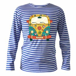 Тельняшка с длинным рукавом Hippie bus - PrintSalon