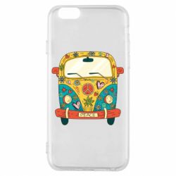 Чехол для iPhone 6/6S Hippie bus - PrintSalon