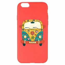Чехол для iPhone 6 Plus/6S Plus Hippie bus - PrintSalon