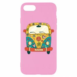 Чехол для iPhone 8 Hippie bus - PrintSalon