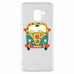 Чехол для Samsung A8+ 2018 Hippie bus - PrintSalon