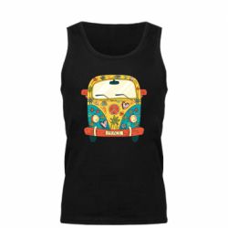 Мужская майка Hippie bus - PrintSalon