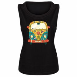 Женская майка Hippie bus - PrintSalon