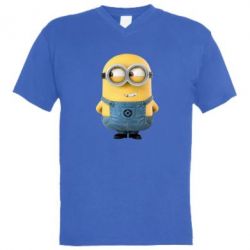 Мужская футболка  с V-образным вырезом Хитрый миньон