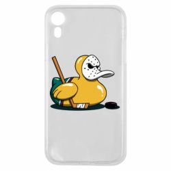 Чехол для iPhone XR Hockey duck - PrintSalon