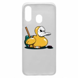Чехол для Samsung A40 Hockey duck - PrintSalon