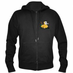 Мужское худи на молнии Hockey duck - PrintSalon