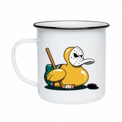 Кружка эмалированная Hockey duck - PrintSalon