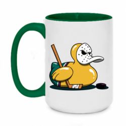 Чашка двухцветная 420ml Hockey duck - PrintSalon
