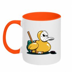 Чашка двухцветная 320ml Hockey duck - PrintSalon