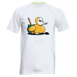 Мужская футболка для спорта Hockey duck - PrintSalon