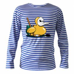 Тельняшка с длинным рукавом Hockey duck - PrintSalon