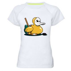 Женская футболка для спорта Hockey duck - PrintSalon