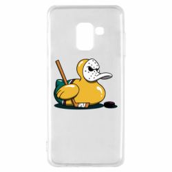 Чехол для Samsung A8 2018 Hockey duck - PrintSalon