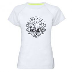 Женская футболка для спорта Hogwarts