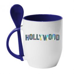 Чашка с ложкой HOLLYWOOD - PrintSalon