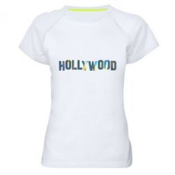 Женская футболка для спорта HOLLYWOOD - PrintSalon