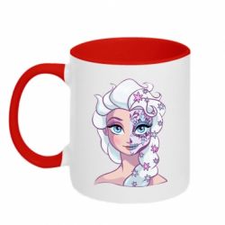 Чашка двокольорова Холодне серце арт Ельза