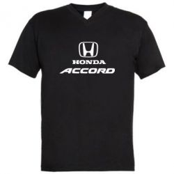 Мужская футболка  с V-образным вырезом Honda Accord - PrintSalon