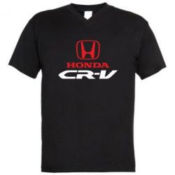 Мужская футболка  с V-образным вырезом Honda CR-V - PrintSalon