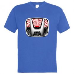 Мужская футболка  с V-образным вырезом Honda JDM - PrintSalon