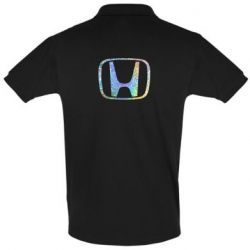 Мужское поло Honda logo Голограмма - PrintSalon