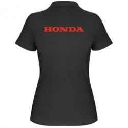 Женское поло Honda надпись - PrintSalon