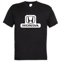 Мужская футболка  с V-образным вырезом Honda Stik - PrintSalon