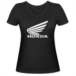 Жіноча футболка з V-подібним вирізом Honda - PrintSalon
