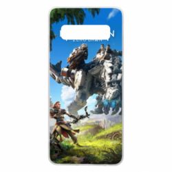 Чехол для Samsung S10 Horizon Zero Dawn Ela and mechanical dinosaur - PrintSalon