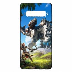 Чехол для Samsung S10+ Horizon Zero Dawn Ela and mechanical dinosaur - PrintSalon