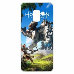 Чехол для Samsung A8 2018 Horizon Zero Dawn Ela and mechanical dinosaur - PrintSalon