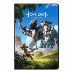 Блокнот з принтом Horizon Zero Dawn Ela and mechanical dinosaur