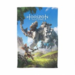 Полотенце с принтом Horizon Zero Dawn Ela and mechanical dinosaur - PrintSalon