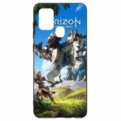 Чехол для Samsung A21s Horizon Zero Dawn Ela and mechanical dinosaur - PrintSalon