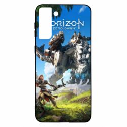 Чехол для Samsung S21+ Horizon Zero Dawn Ela and mechanical dinosaur - PrintSalon