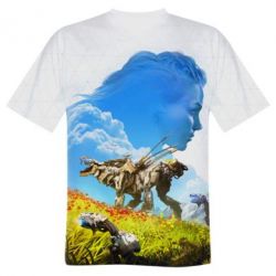 Мужская футболка 3D Horizon Zero Dawn low poly - PrintSalon