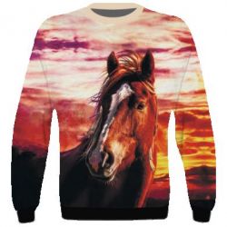 3D світшот Horse at sunset - PrintSalon