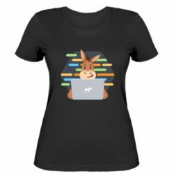 Женская футболка Horse hacker - PrintSalon