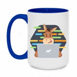 Чашка двухцветная 420ml Horse hacker - PrintSalon